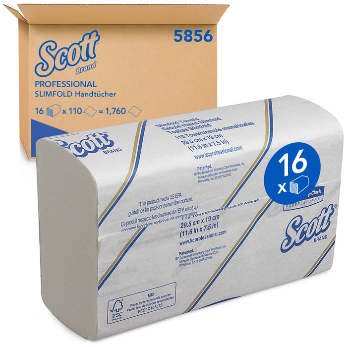 SCOTT® SLIMFOLD towels, 29.5 x 19 cm