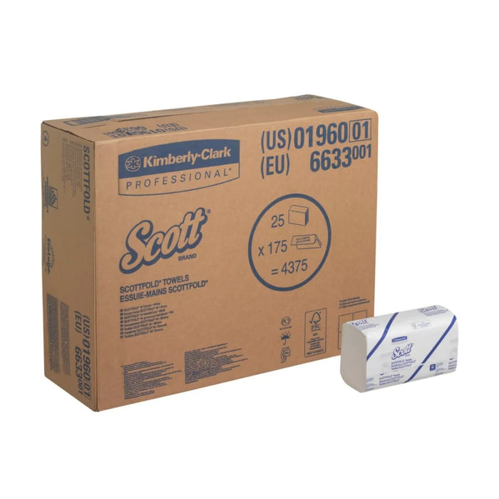 SCOTT® Multifold paper towels, 1-ply, M-fold, 31.5 x 20 cm