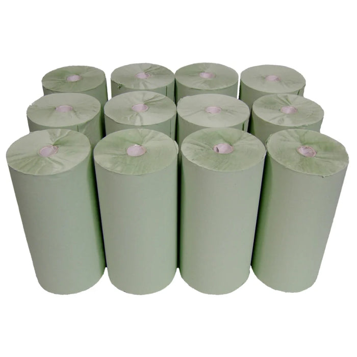 roll towel paper, 1-ply, green