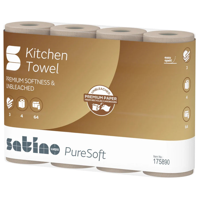 Satino PureSoft kitchen roll, 3-ply, absorbent