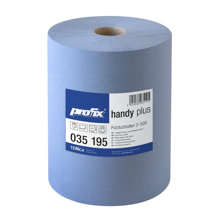 profix® handy plus cleaning cloth roll, 36 x 38 cm, 2-ply, blue