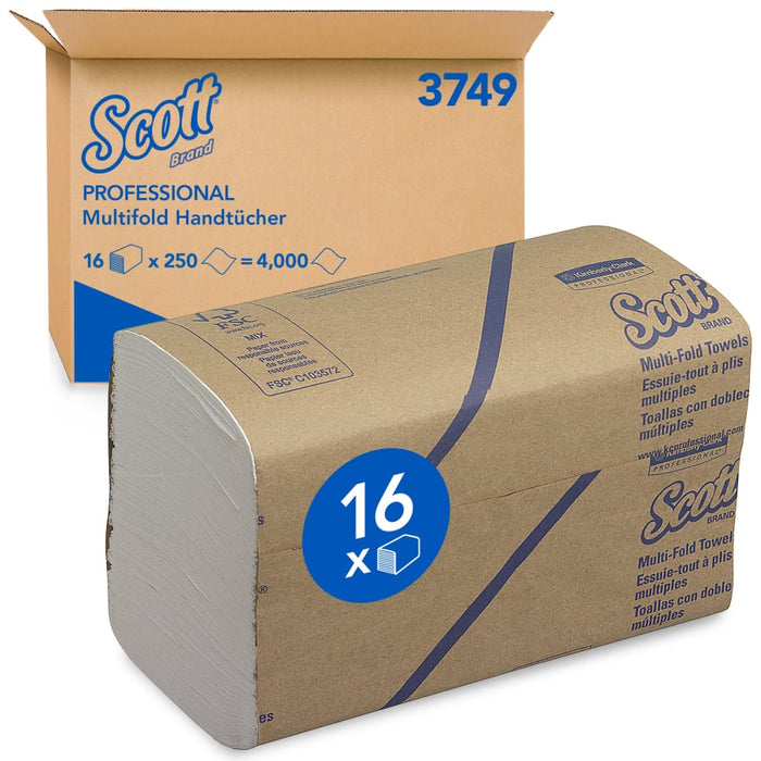 SCOTT® Multifold handdoekpapier, 1-laags, 24 x 20,5 cm