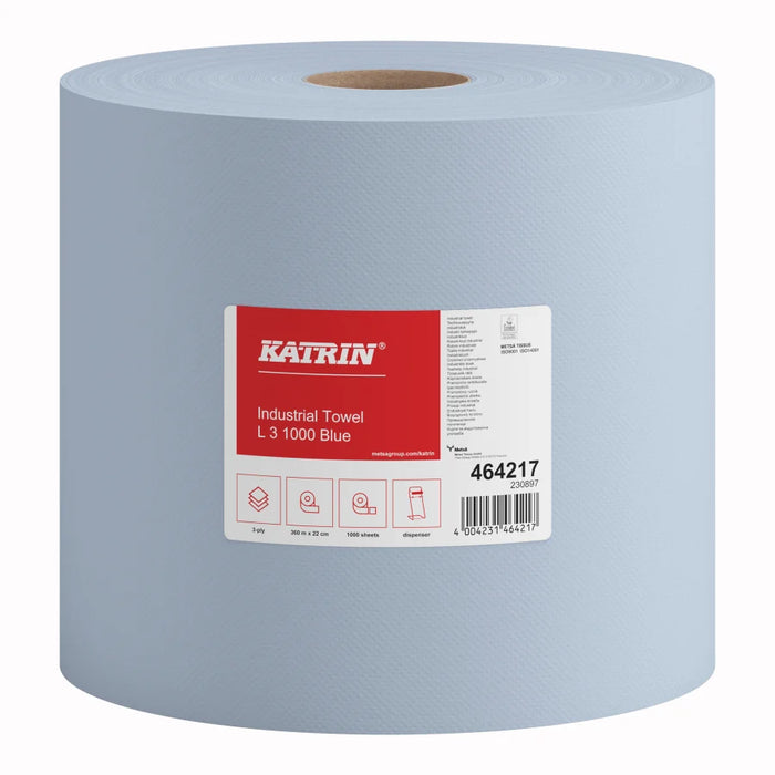 KATRIN cleaning cloth roll, 22 x 36 cm, blue