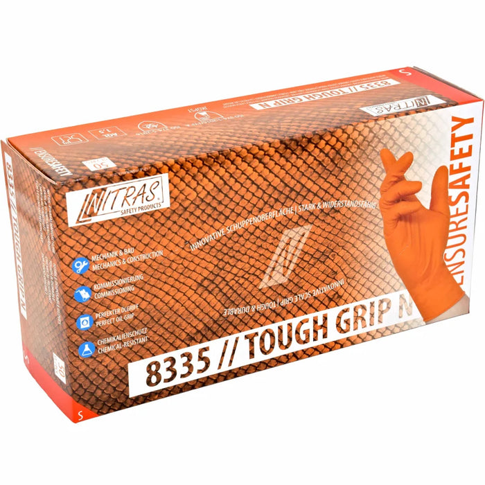 NITRAS TOUGH GRIP N disposable gloves, orange