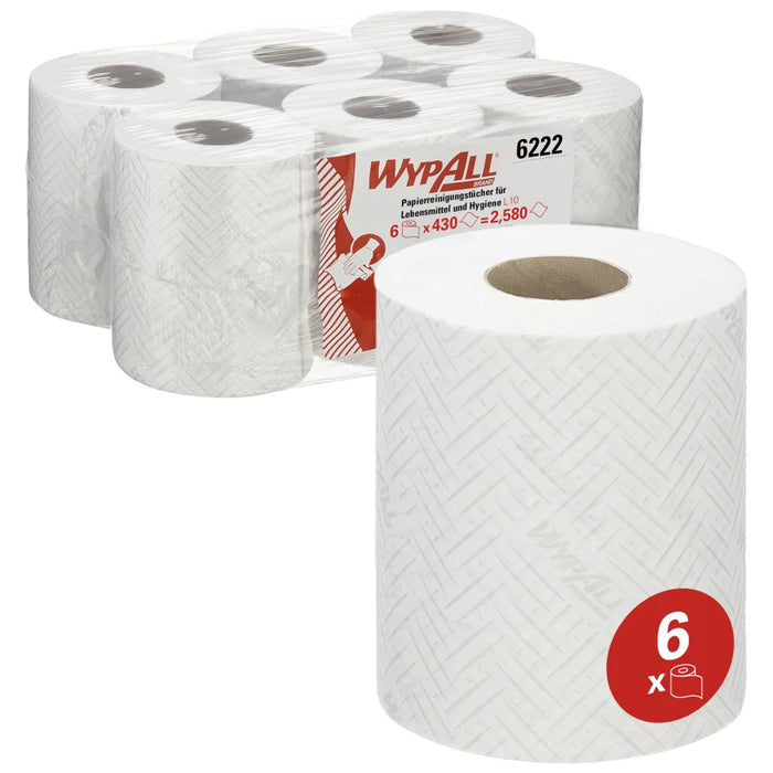 WypAll® L10 paper cleaning wipes, 1-ply, white