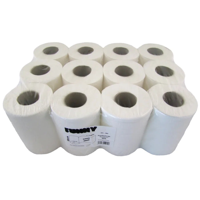 Paper towel roll, 20 cm, 1 ply, bright white