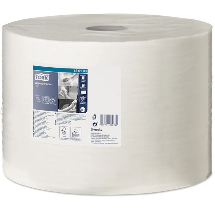 Tork paper wipes, W1, 1-ply, white