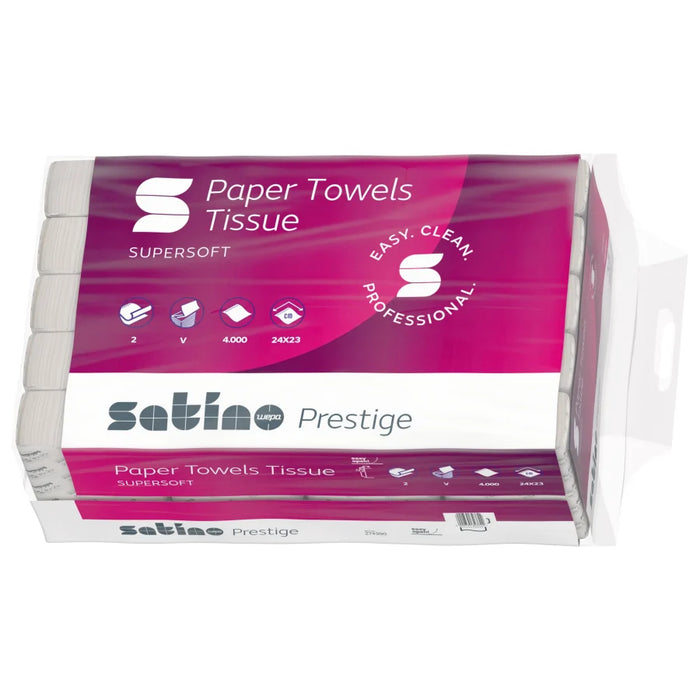 Satino Prestige towel paper, 2-ply, 24 x 23 cm, PT3 and PT4