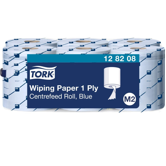 Tork paper wipes, M2, 1-ply, blue