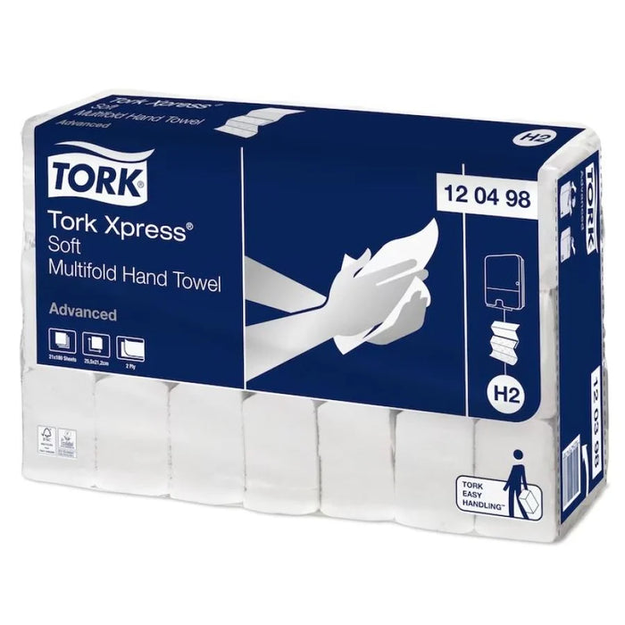 Tork Xpress® Multifold Paper Towels, H2, 25.6 x 21.2 cm