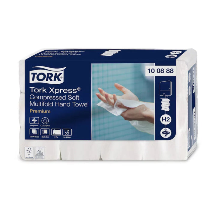 Tork Xpress® Multifold paper towels, white, H2, 32 x 21.2 cm