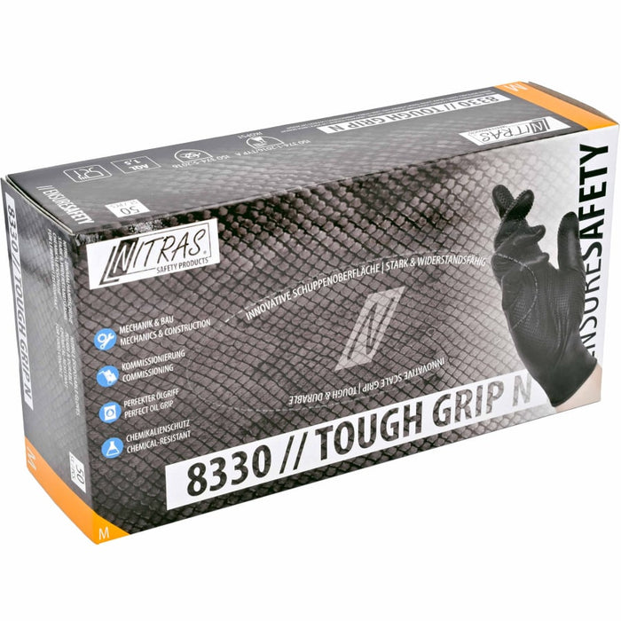 NITRAS TOUGH GRIP N disposable gloves, black