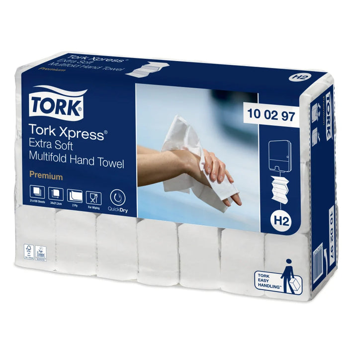 Tork paper towel Xpress®, multifold, H2 compatible, 21 x 34 cm