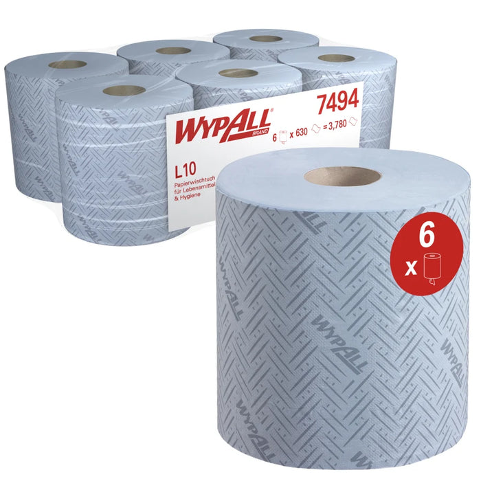 WypAll® L10 paper cleaning cloths 7494, 1-ply