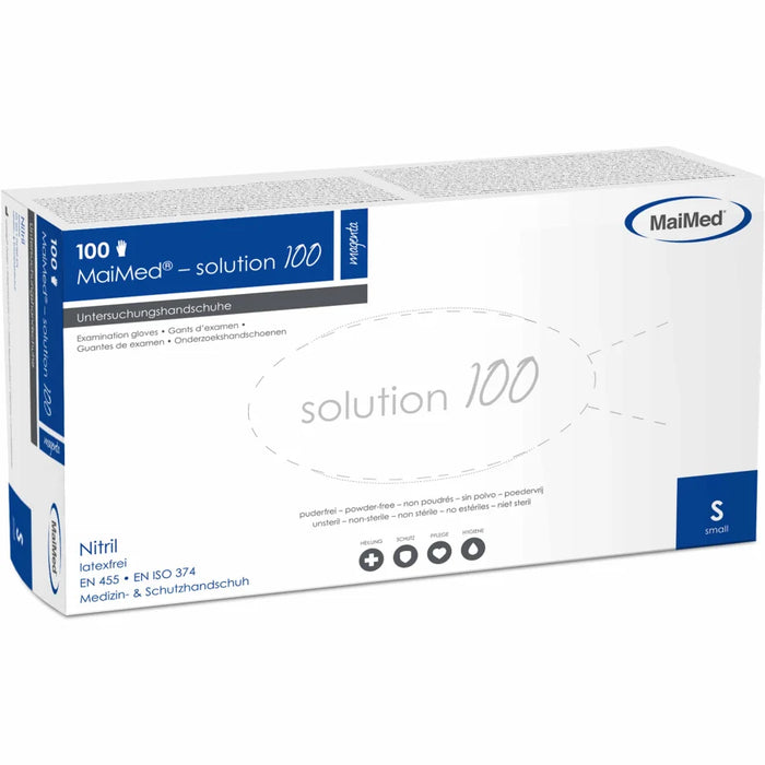 MaiMed® solution 100 magenta nitrile gloves, powder-free