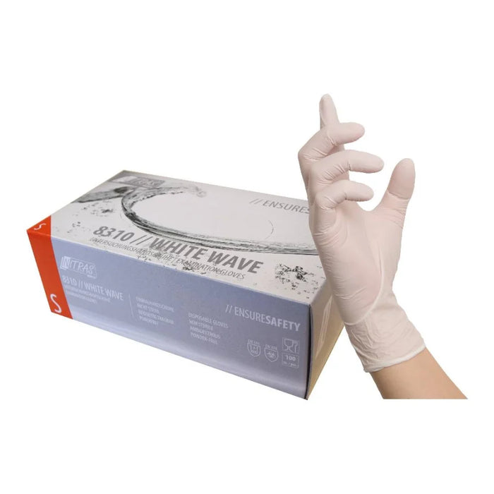 NITRAS WHITE WAVE Nitrile Disposable Gloves, white