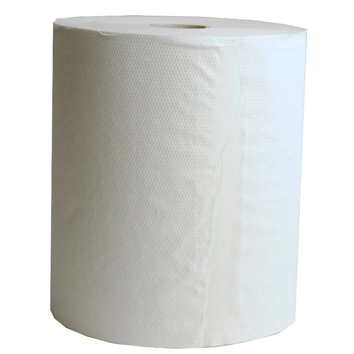 roll towel paper, 1-ply, white