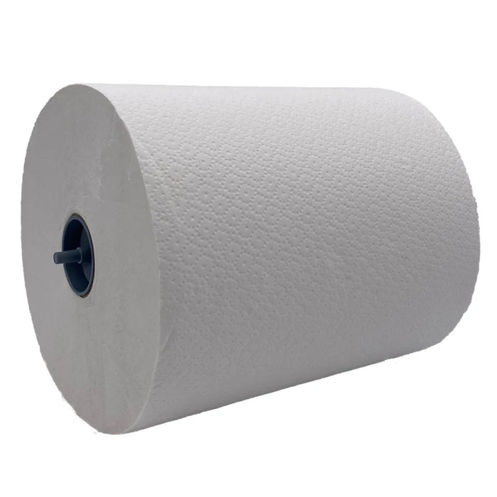 CWS roll towel paper, bright white, 2-ply, non-perforated