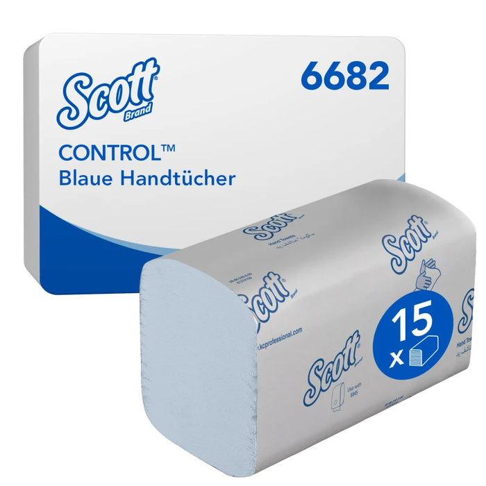 SCOTT® Control™ Blue towel paper, 1-ply, 32 x 20 cm