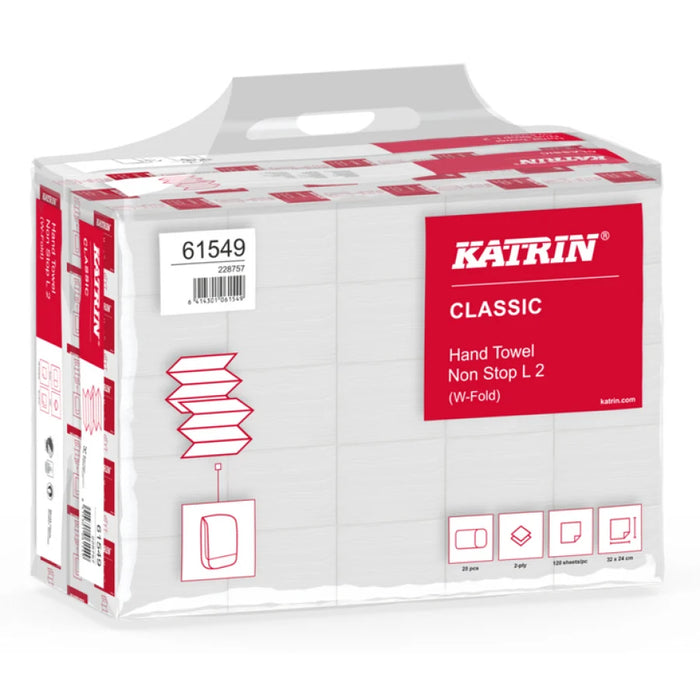 KATRIN W-fold folded towels Non Stop L Wide 120 sheets