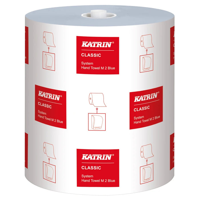 KATRIN System M 580 paper towel roll, 2-ply, 130 m, blue