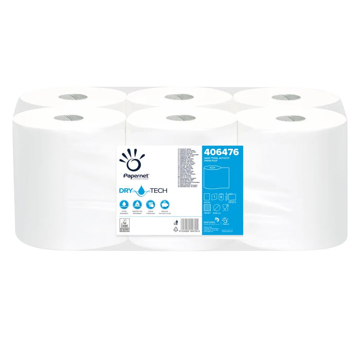 Papernet towel roll, 1-ply, white