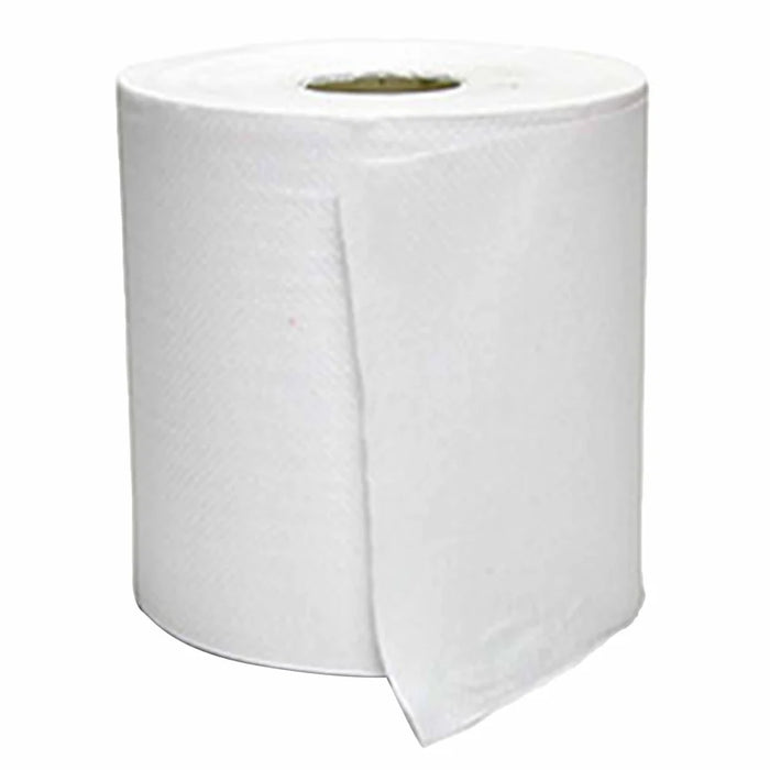 Roll towel paper, 1-ply, natural white