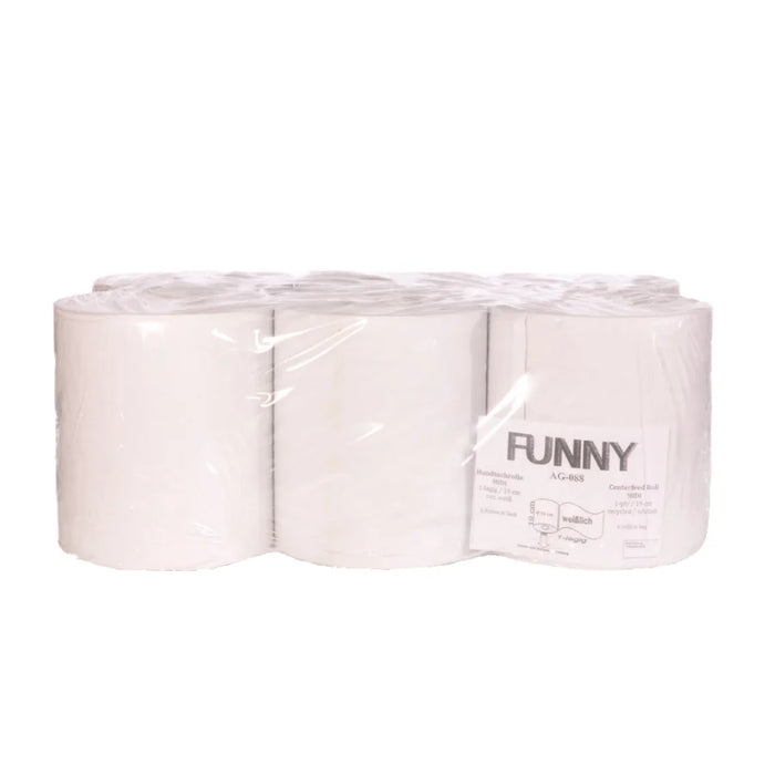 Paper towel roll, 1-ply, whitish