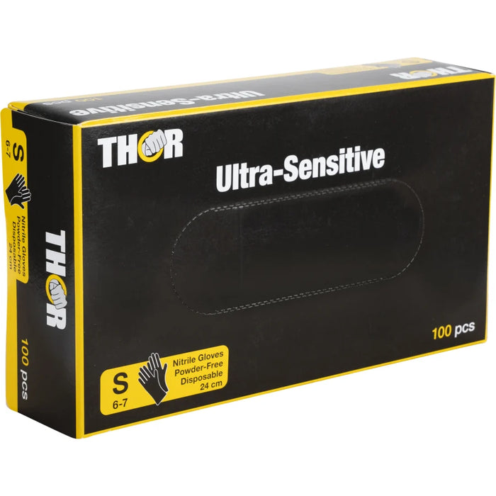 ABENA® Thor Ultra Sensitive nitrile gloves, powder-free, black