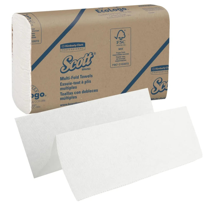 SCOTT® Multifold paper towels, 1-ply, Z-fold, 23.5 x 23 cm