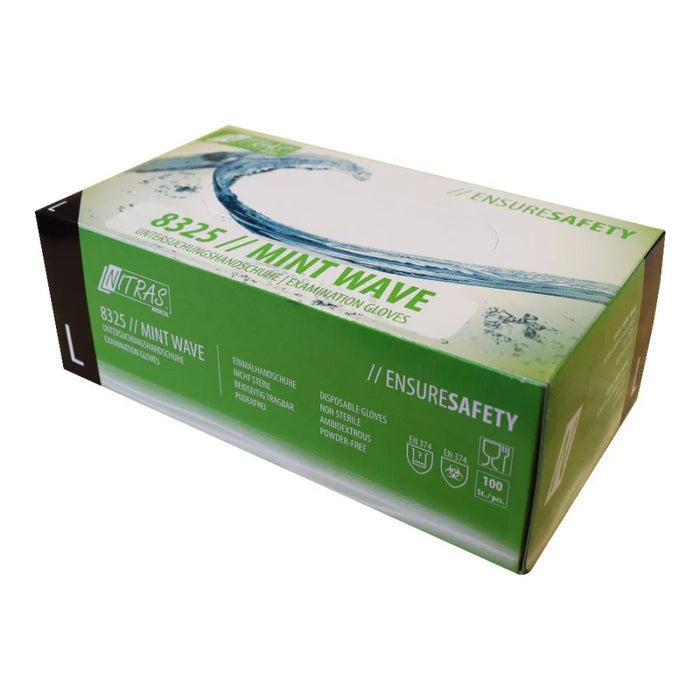 NITRAS MINT WAVE Nitrile Disposable Gloves, green