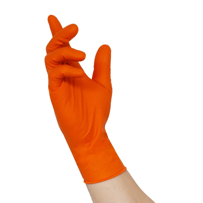 NITRAS TOUGH GRIP N disposable gloves, orange