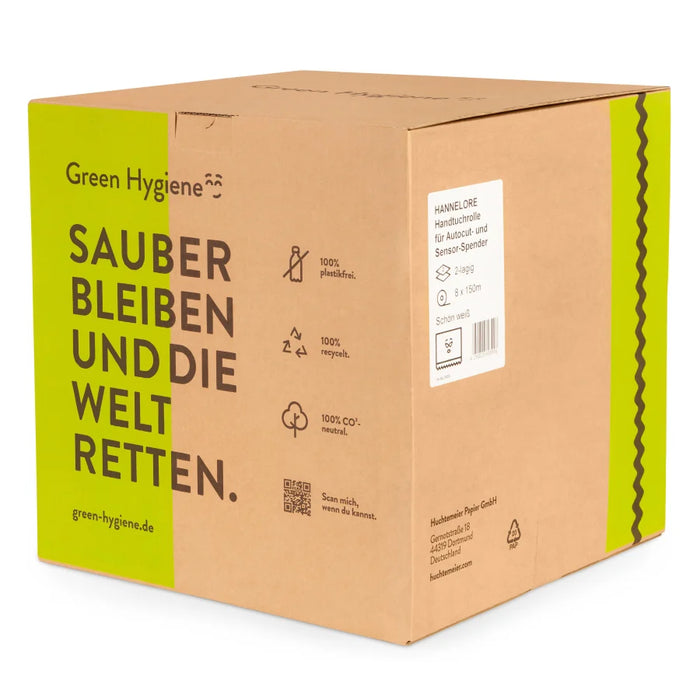 Green Hygiene® HANNELORE handdoekrol, 2-laags