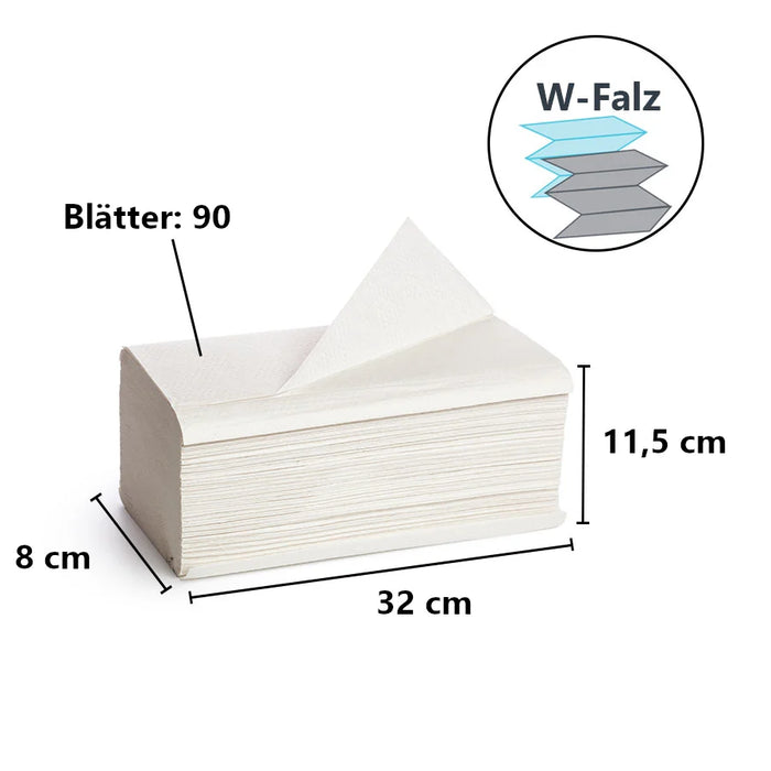 KATRIN W-fold folded towels Non Stop L Wide 90 sheets, Handy Pack