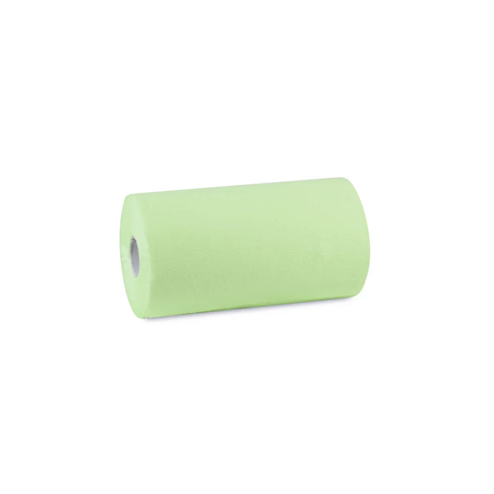 Roll towel paper, 2-ply, light green, perforated