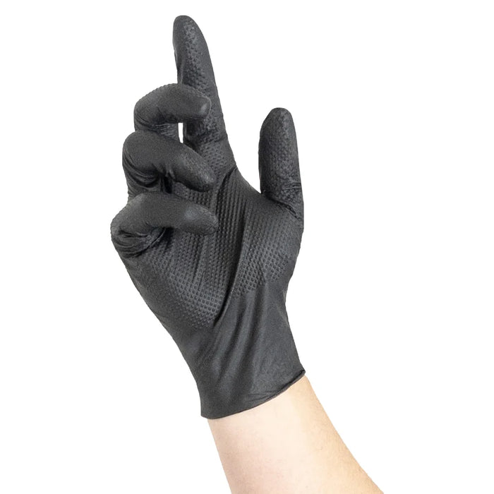 NITRAS TOUGH GRIP LIGHT nitrile gloves, powder-free, black