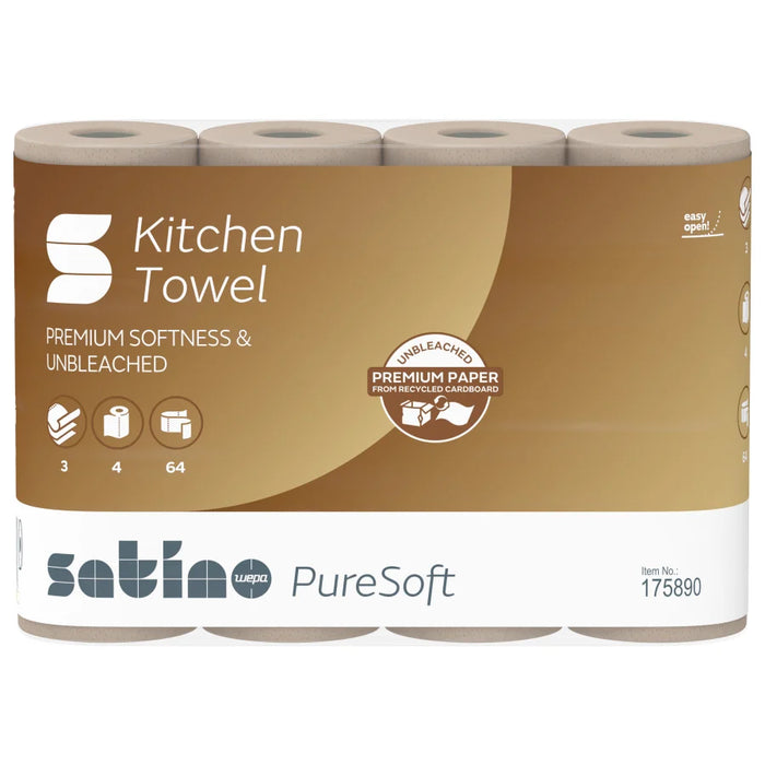 Satino PureSoft kitchen roll, 3-ply, absorbent