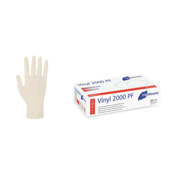 Meditrade® Vinyl 2000 PF examination glove