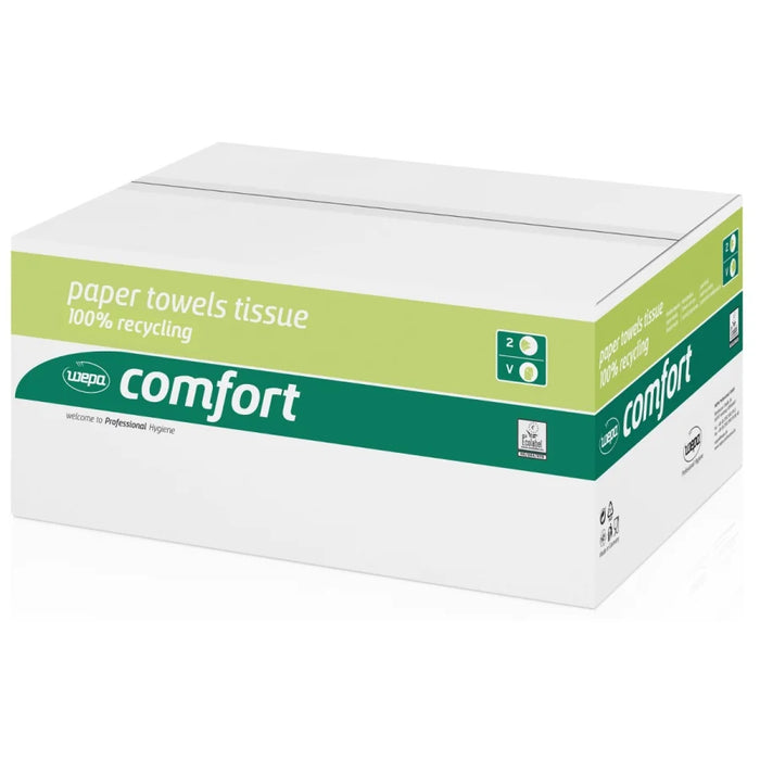 Wepa comfort gevouwen handdoekpapier 25 x 23 cm, 2-laags