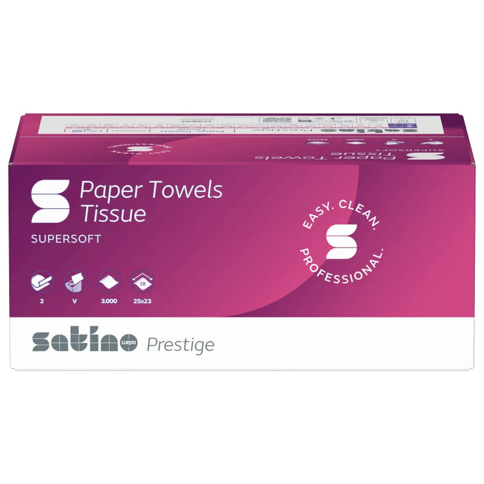 Satino paper towels prestige, 25 x 23 cm, V-fold, PT3