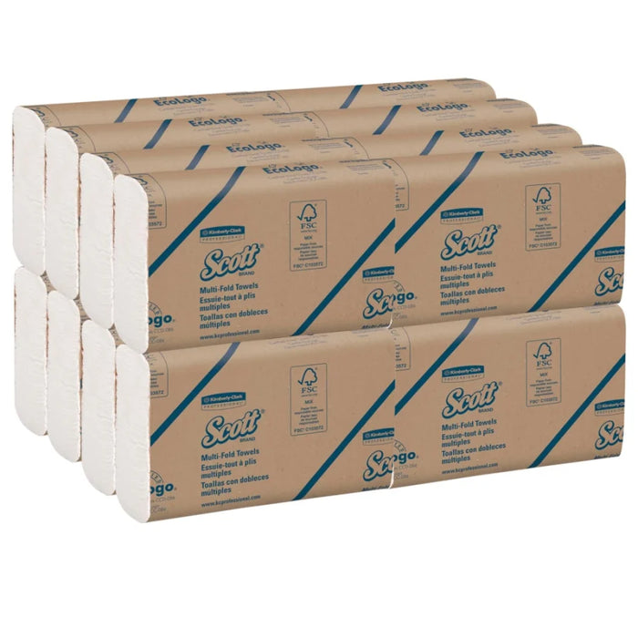 SCOTT® Multifold paper towels, 1-ply, Z-fold, 23.5 x 23 cm