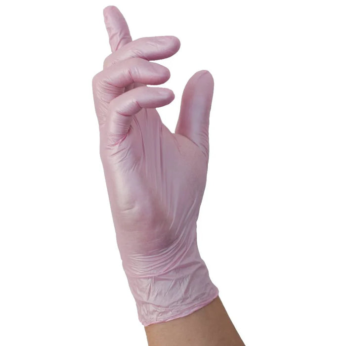 NITRAS GLAMOUR WAVE Nitrile Disposable Gloves, pink