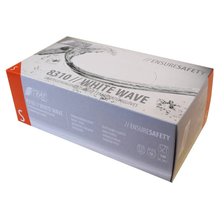 NITRAS WHITE WAVE Nitrile Disposable Gloves, white