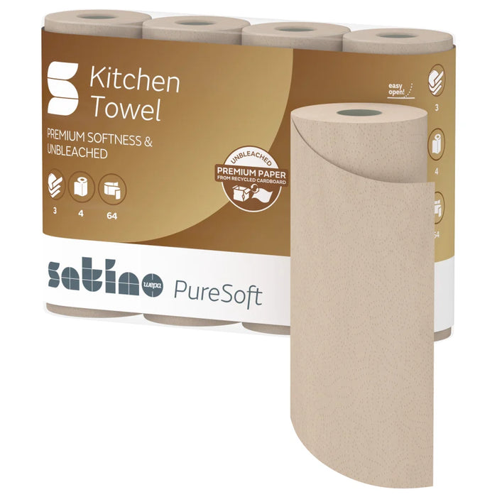 Satino PureSoft kitchen roll, 3-ply, absorbent