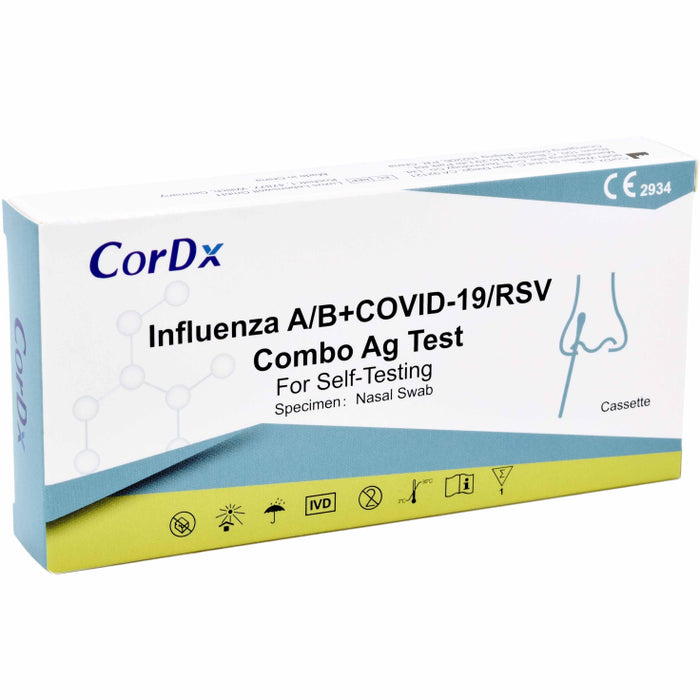 CorDx 4in1 Corona, Influenza A/B, RSV Combo Antigen Rapid Test