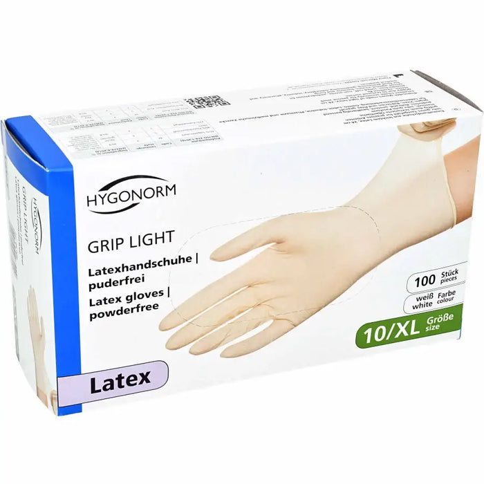 Hygonorm® latex gloves Grip Light powder-free white