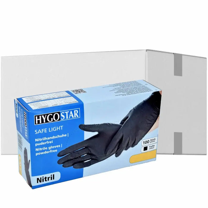 HYGOSTAR® Nitrile Gloves Safe Light powder-free black